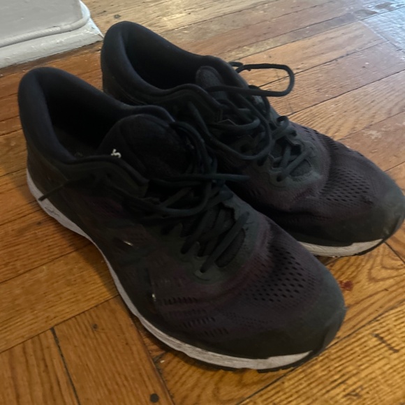 ASICS GEL KAYANO 24 T749N Men US 12 Black Purple Athletic Running Shoes D6 - Picture 1 of 6